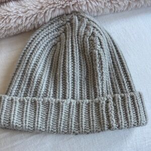Warm Gray Knit Beanie